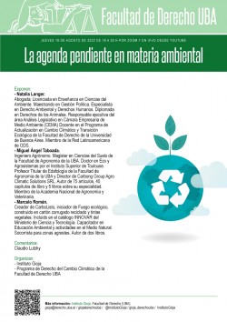 La agenda pendiente en materia ambiental