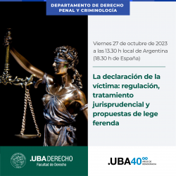 La declaración de la víctima: regulación, tratamiento jurisprudencial y propuestas de lege ferenda