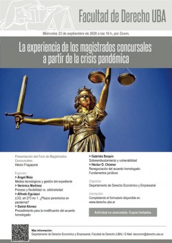 La experiencia de los magistrados concursales a partir de la crisis pandémica