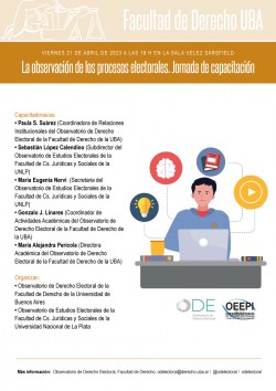 La observación de los procesos electorales. Jornada de capacitación