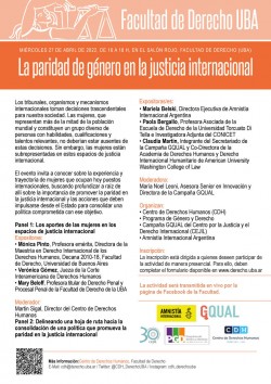 La paridad de género en la justicia internacional