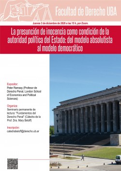 La presunción de inocencia como condición de la autoridad política del Estado: del modelo absolutista al modelo democrático