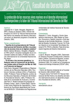 La protección de los recursos vivos marinos en el derecho internacional contemporáneo y la labor del Tribunal Internacional del Derecho del Mar