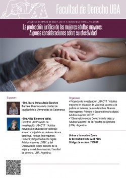 La protección jurídica de las mujeres adultas mayores. Algunas consideraciones sobre su efectividad