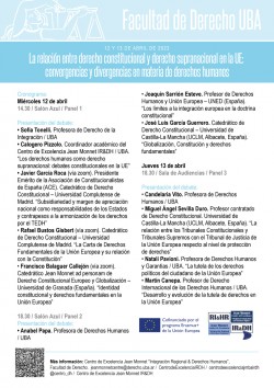 La relación entre derecho constitucional y derecho supranacional en la UE: convergencias y divergencias en materia de derechos humanos