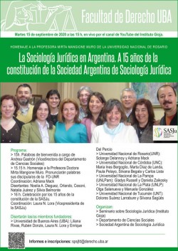 La Sociología Jurídica en Argentina. A 15 años de la constitución de la Sociedad Argentina de Sociología Jurídica