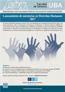 Lanzamiento de mentorías en Derechos Humanos 2017