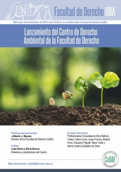 Lanzamiento del Centro de Derecho Ambiental de la Facultad de Derecho