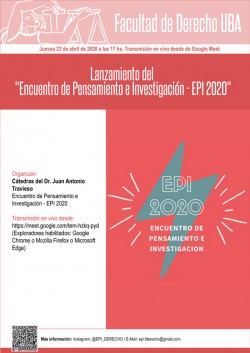 Lanzamiento del "Encuentro de Pensamiento e Investigación - EPI 2020"