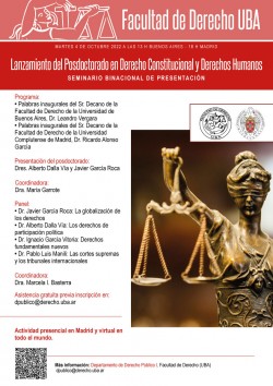 Lanzamiento del posdoctorado en Derecho Constitucional y Derechos Humanos