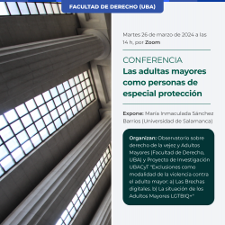 Las adultas mayores como personas de especial protección