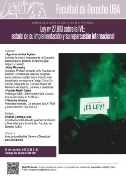 Ley nº 27.610 sobre la IVE: estado de su implementación y su repercusión internacional