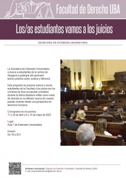 Los/as estudiantes vamos a los juicios