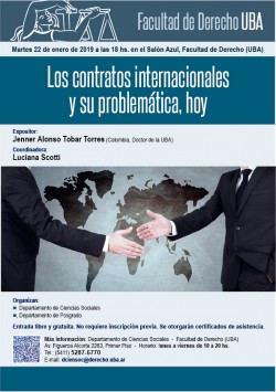 Los contratos internacionales y su problemática, hoy