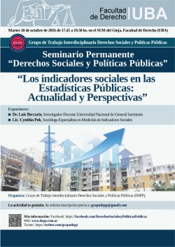 Los indicadores sociales en las Estadísticas Públicas: Actualidad y perspectivas
