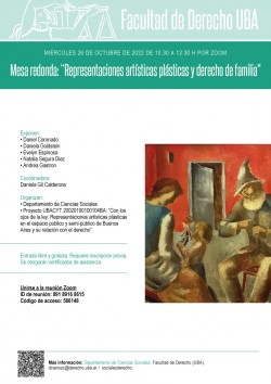 Mesa redonda: Representaciones artísticas plásticas y de derecho de familia