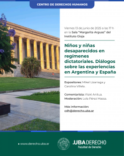 Niños y niñas desaparecidos en regímenes dictatoriales. Diálogos sobre las experiencias en Argentina y España