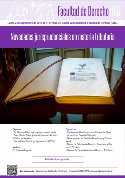 Novedades jurisprudenciales en materia tributaria
