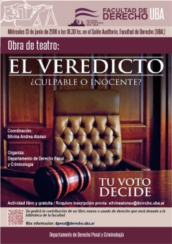 Obra de teatro: "El veredicto. Tu voto decide"