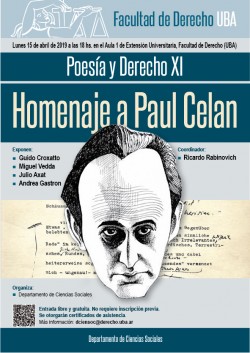 Poesía y Derecho XI: Homenaje a Paul Celan 