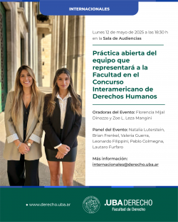 Práctica abierta del equipo que representará a la Facultad en el Concurso Interamericano de Derechos Humanos