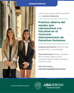 Práctica abierta del equipo que representará a la Facultad en el Concurso Interamericano de Derechos Humanos