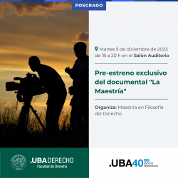 Pre-estreno exclusivo del documental "La Maestría" 