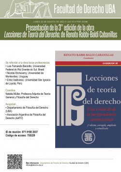 Presentación de la 3° edición de la obra <i>Lecciones de Teoría del Derecho</i>