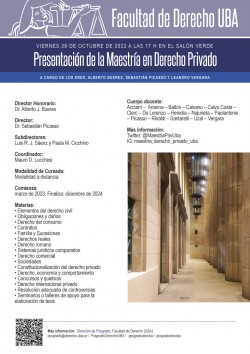 Presentación de la Maestría en Derecho Privado