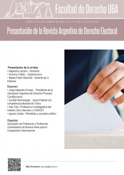 Presentación de la Revista Argentina de Derecho Electoral 
