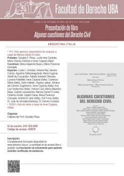 Presentación de libro <i>Algunas cuestiones del Derecho Civil</i>