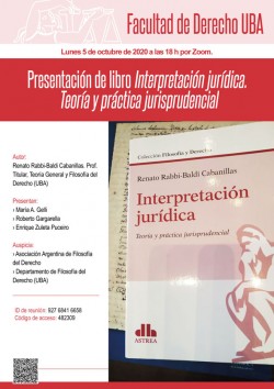 Presentación de libro <i>Interpretación jurídica. Teoría y práctica jurisprudencial</i>