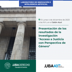 Presentación de los resultados de la investigación "Acceso a Justicia con Perspectiva de Género"