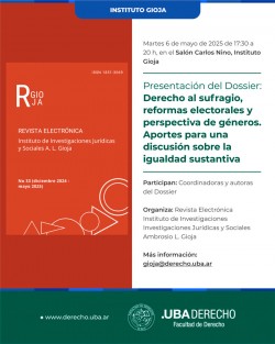 Presentación del Dossier: Derecho al sufragio, reformas electorales y perspectiva de géneros. Aportes para una discusión sobre la igualdad sustantiva