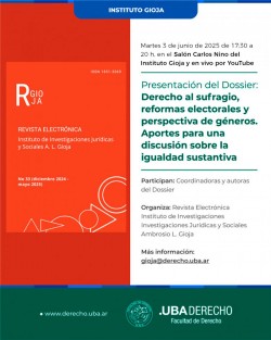 Presentación del Dossier: Derecho al sufragio, reformas electorales y perspectiva de géneros. Aportes para una discusión sobre la igualdad sustantiva