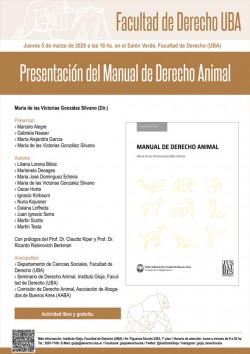 Presentación del <i>Manual de Derecho Animal</i>