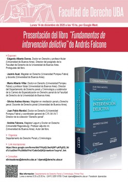 Presentación del libro <i>Fundamentos de intervención delictiva</i>, de Andrés Falcone
