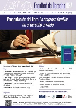 Presentación del libro <i>La empresa familiar en el derecho privado</i>