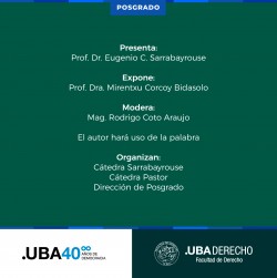Presentación del libro <i>La presunción de inocencia. El rol de los medios de comunicación en la construcción de la cultura jurídica</i>, de Gonzalo Miranda