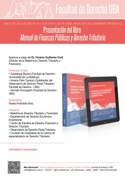 PresentaciÃ³n del libro <i>Manual de Finanzas PÃºblicas y Derecho Tributario</i>
