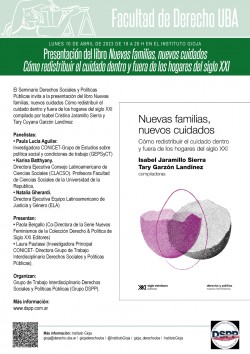 Presentación del libro <i>Nuevas familias, nuevos cuidados Cómo redistribuir el cuidado dentro y fuera de los hogares del siglo XXI</i>