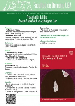 Presentación del libro <i>Research Handbook on Sociology of Law</i> 