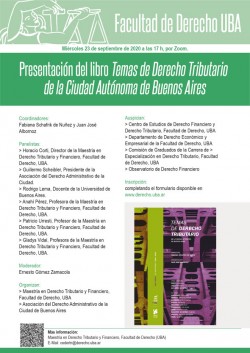 Presentación del libro <i>Temas de Derecho Tributario de la Ciudad Autónoma de Buenos Aires</i>