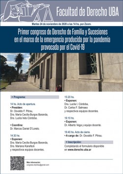 Primer congreso de Derecho de Familia y Sucesiones en el marco de la emergencia producida por la pandemia provocada por el Covid-19