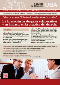 Primera jornada "20 años de mediación en Argentina"