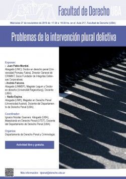 Problemas de la intervención plural delictiva