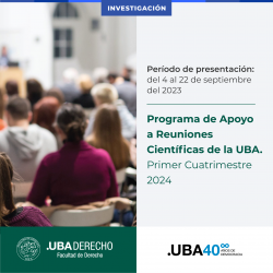 Programa de Apoyo a Reuniones Científicas de la UBA. Primer Cuatrimestre 2024