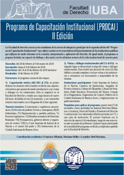  Programa de Capacitación Institucional (PROCAI). II Edición