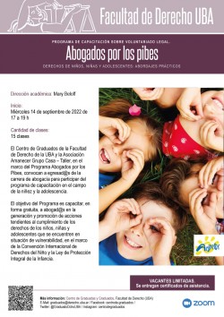 Programa de capacitación sobre Voluntariado Legal "Abogados por los pibes"