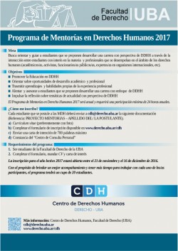 Programa de Mentorías en Derechos Humanos 2017